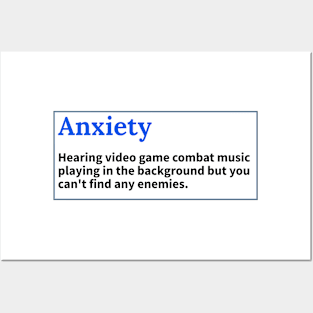 Anxiety definition Posters and Art